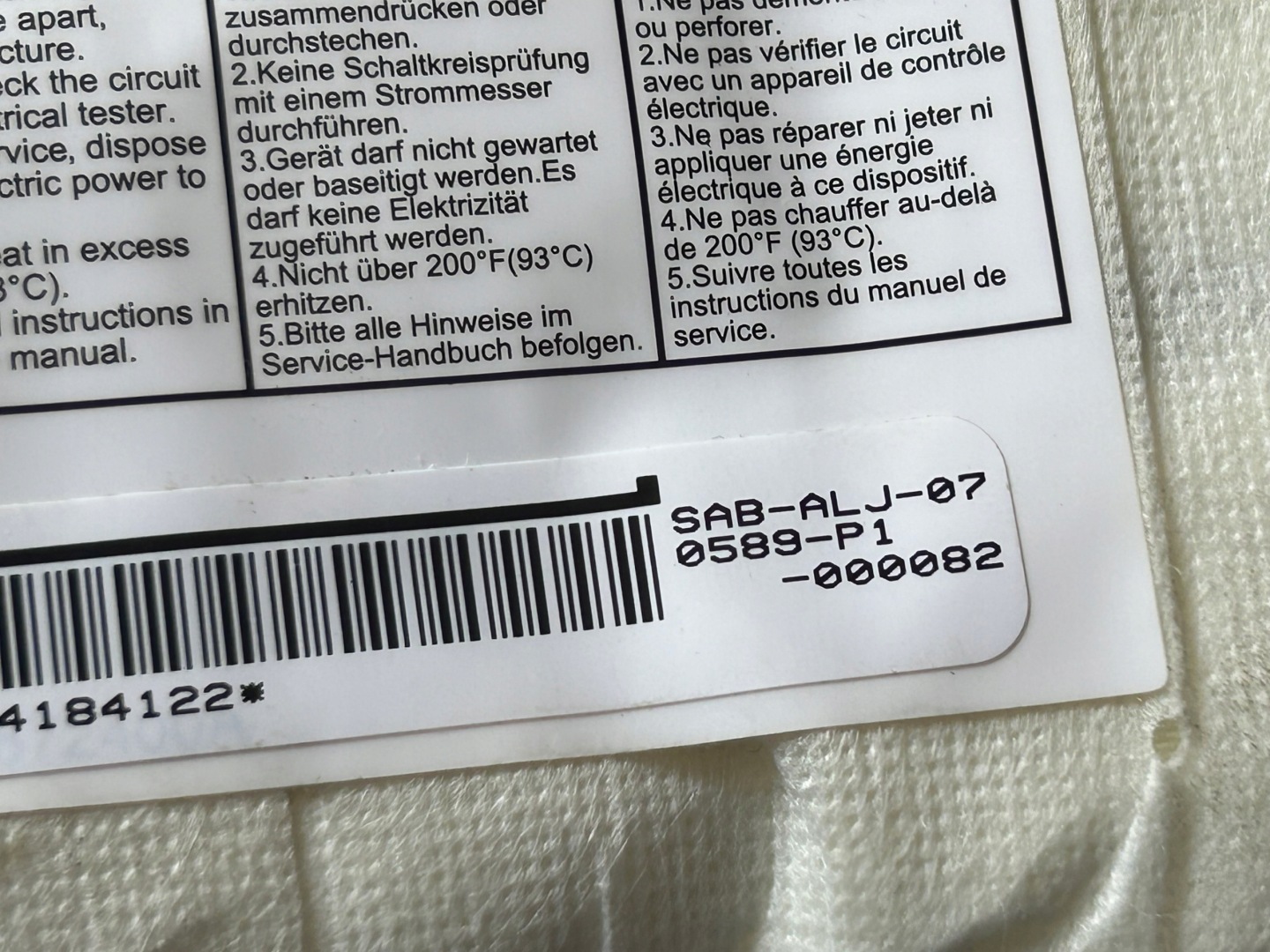 ISUZU D-MAX II airbag sedačky pravá