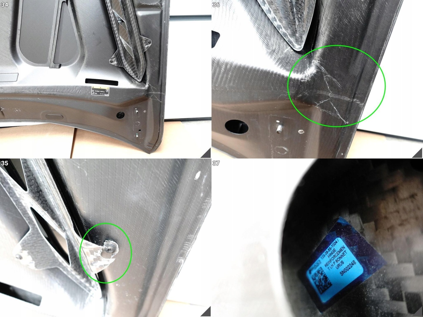 LAMBORGHINI URUS 4ML PERFORMANTE CARBON Cofano BONNET HOOD