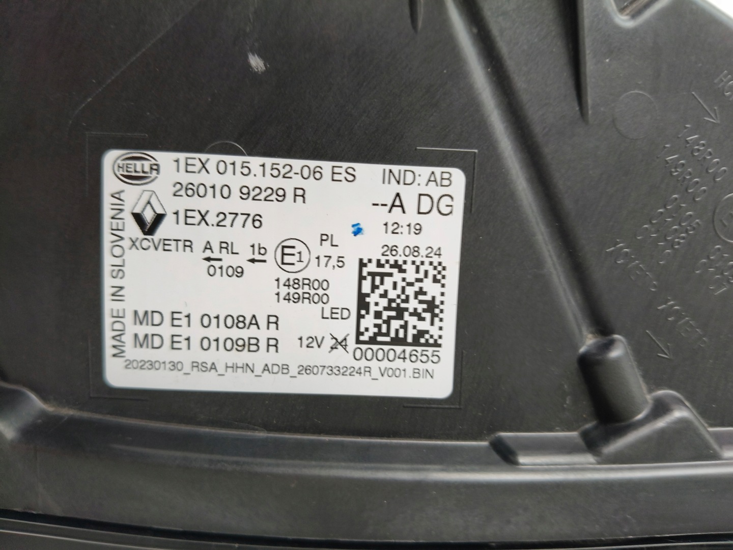 light right REFLEKTOR RENAULT AUSTRAL 23- FULL LED MATRIX