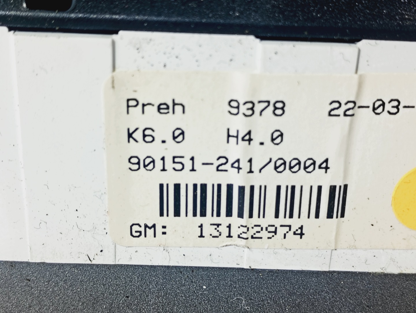 Interrupteur Bouton Unite commande clima OE 13122974 Opel Astra H 04-10