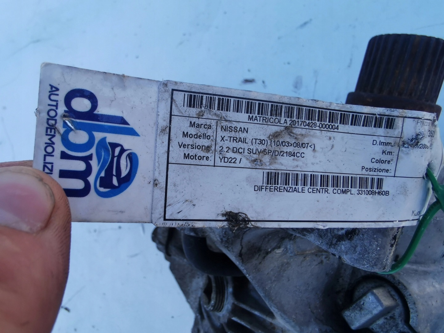 NISSAN X-TRAIL 2.2DCI REDUKTOR gearboxes 33100-8H60B