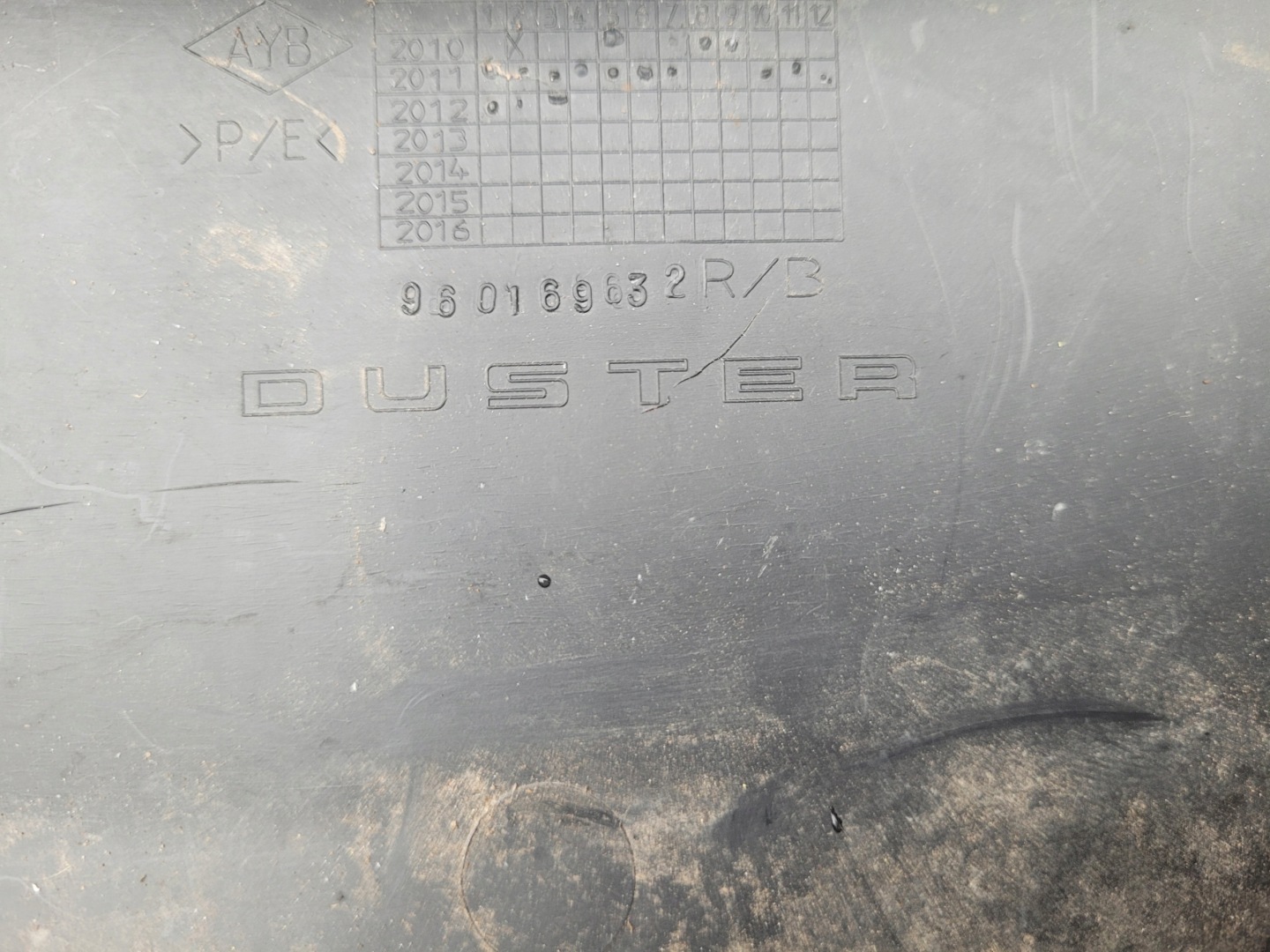 Couverture Pare choc DACIA DUSTER 12^ 960169632