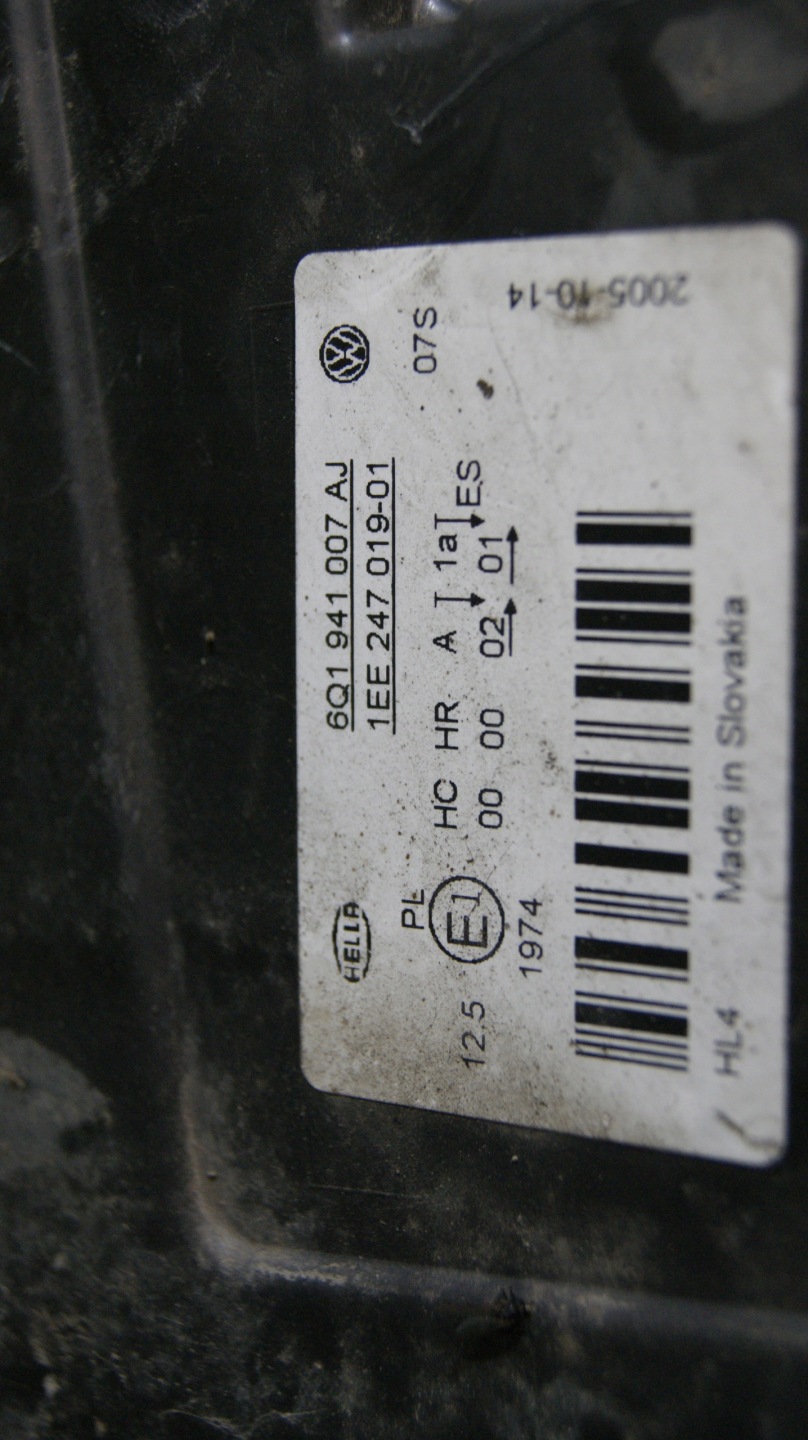 light left front LIFT VOLKSWAGEN POLO 4 6Q1941007AJ