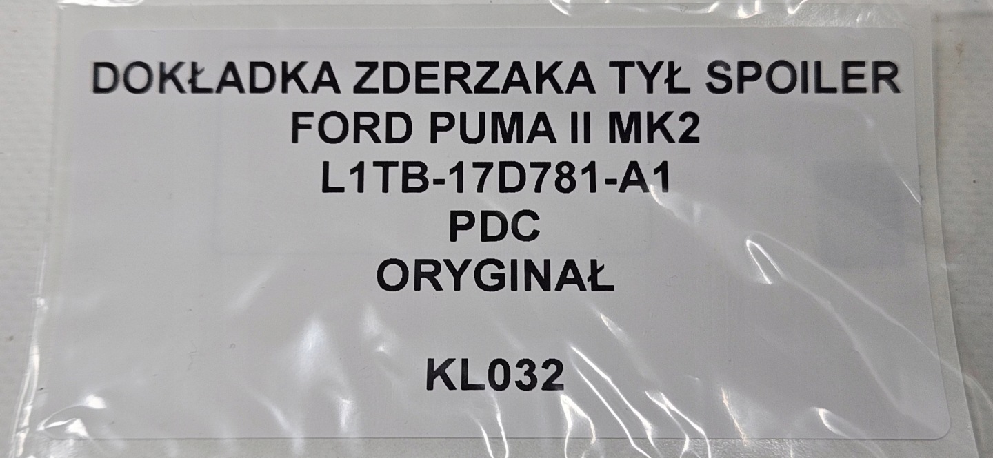 accessori Paraurti posteriore SPOILER FORD PUMA II MK2 PDC