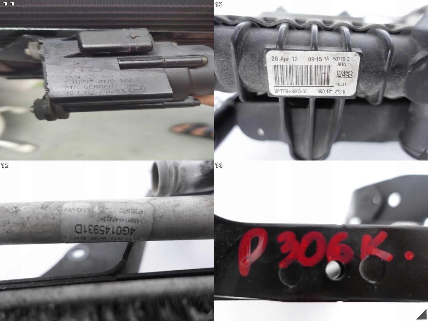 AUDI RS6 S6 RS7 S7 4G water cooler+support+pump
