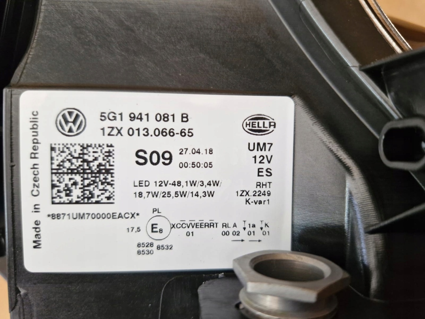 light left VW GOLF VII LIFT GTE Full Led blue complete new