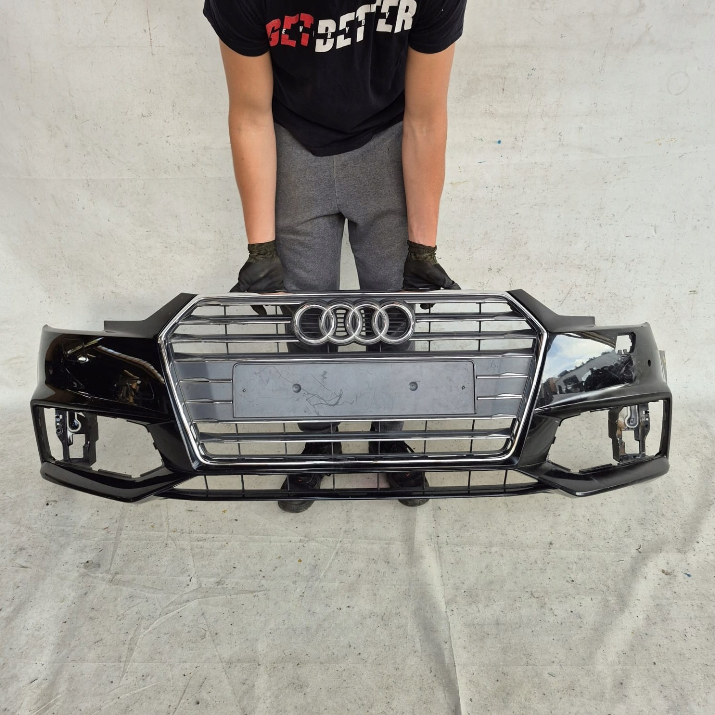 AUDI A4 B9 8W S-LINE 15-19 bumper front front washer PDC