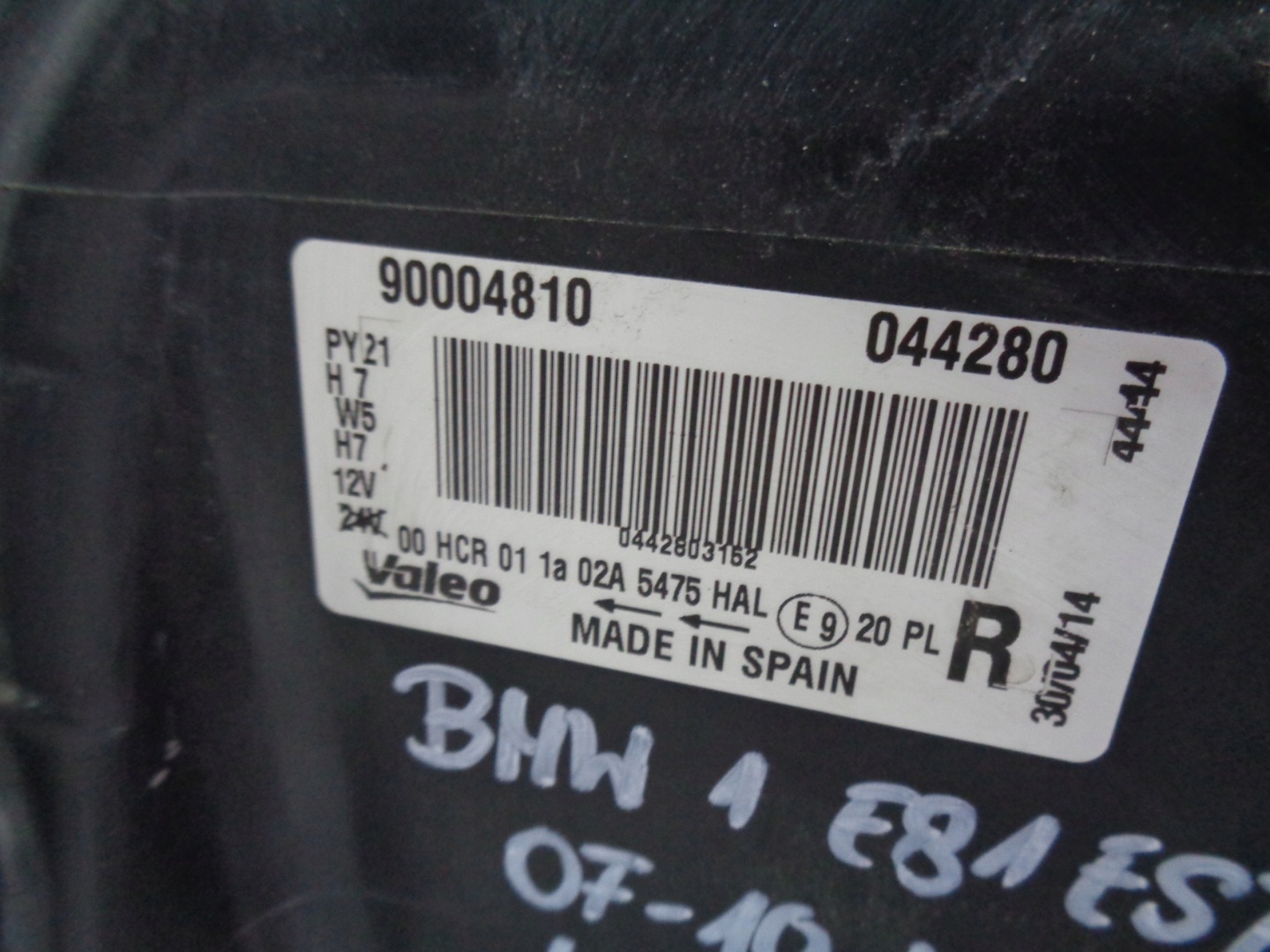 light right REFLEKTOR BMW 1 E81 E87 07-10 LIFT