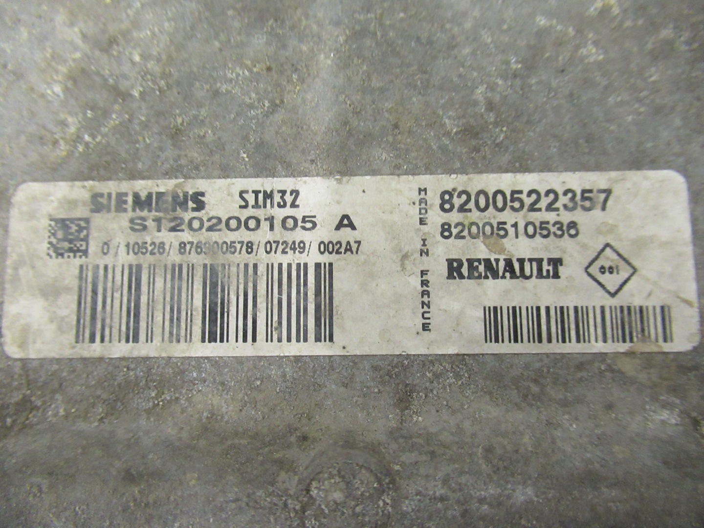 computer Motore CLIO 3 1.1 B 2007 SIEM 8200522357 8200510534 S120200105A