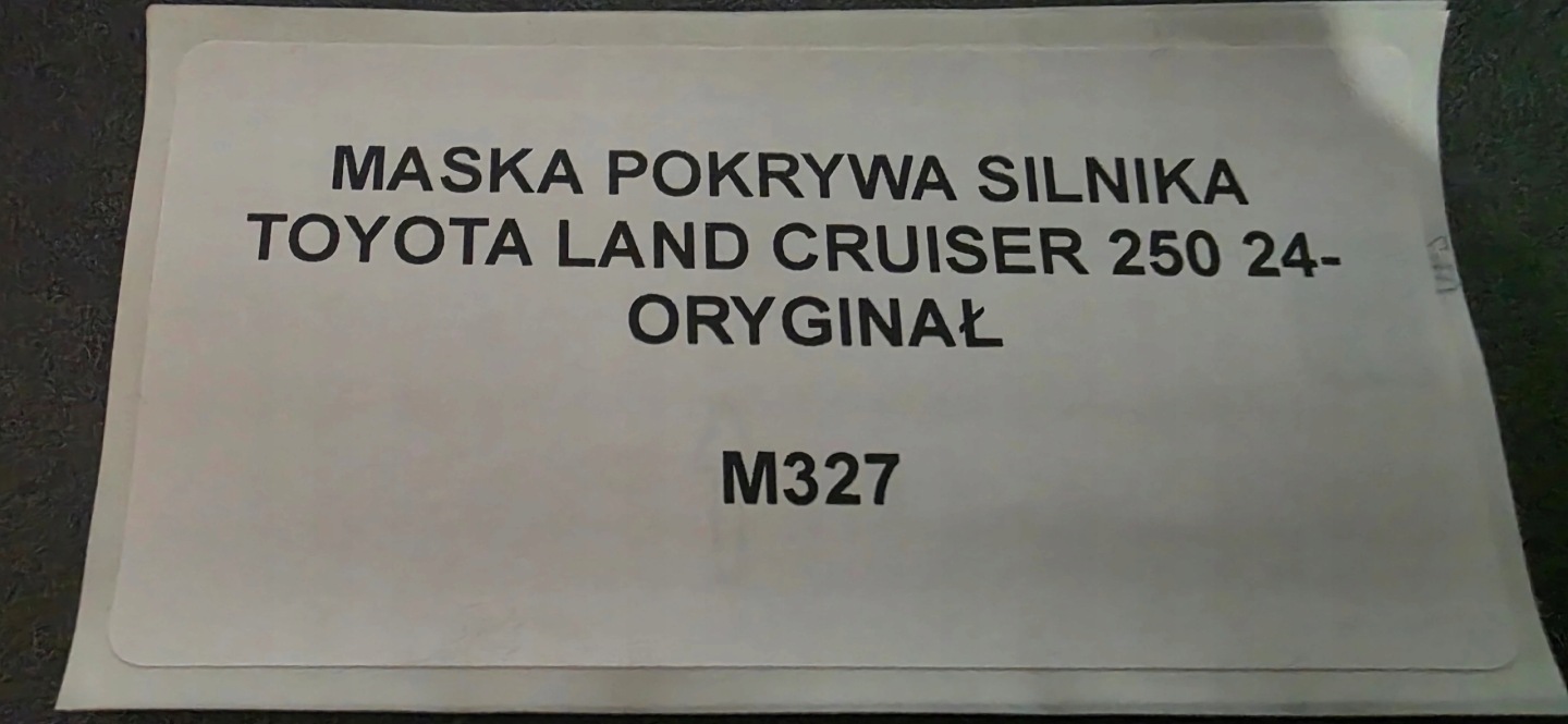 Cofano TOYOTA LAND CRUISER 250 24- Originale