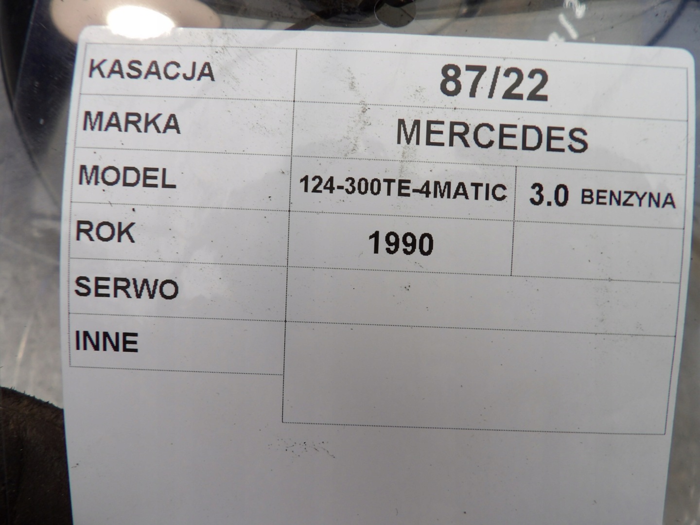 SERVO SERVOFRENO MERCEDES 124 3,0B 0034301730
