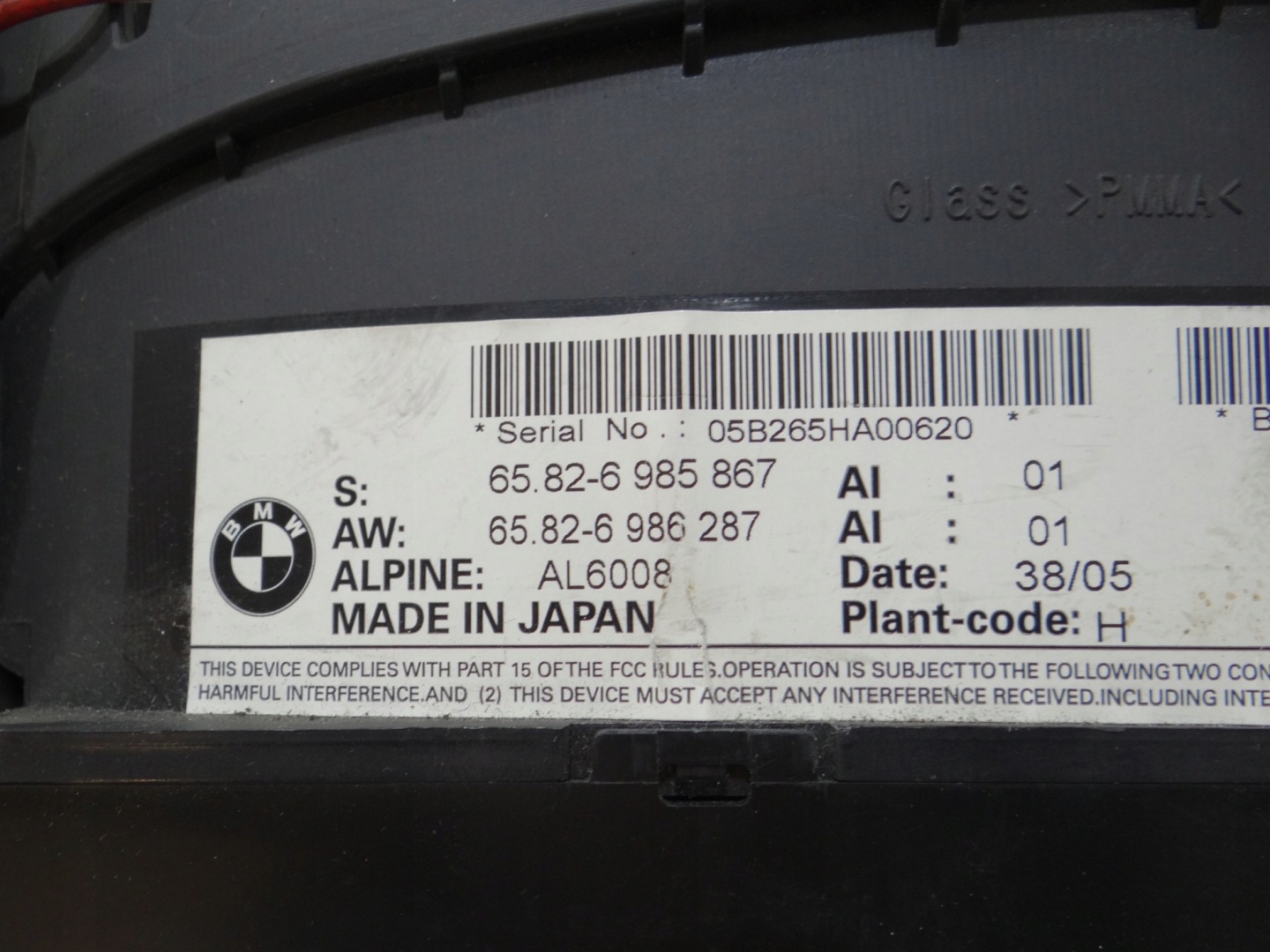 Display MONITOR BMW E61 6985867 (12801785)