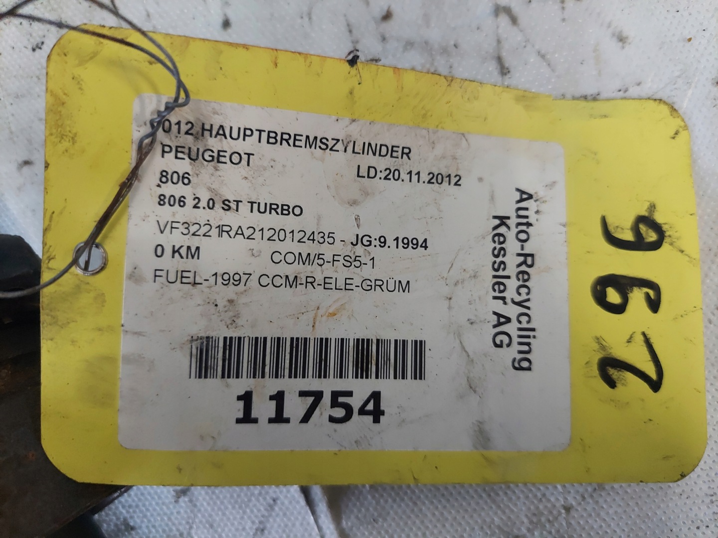 servo bubanj PEUGEOT 806 2.0 T BENDIX