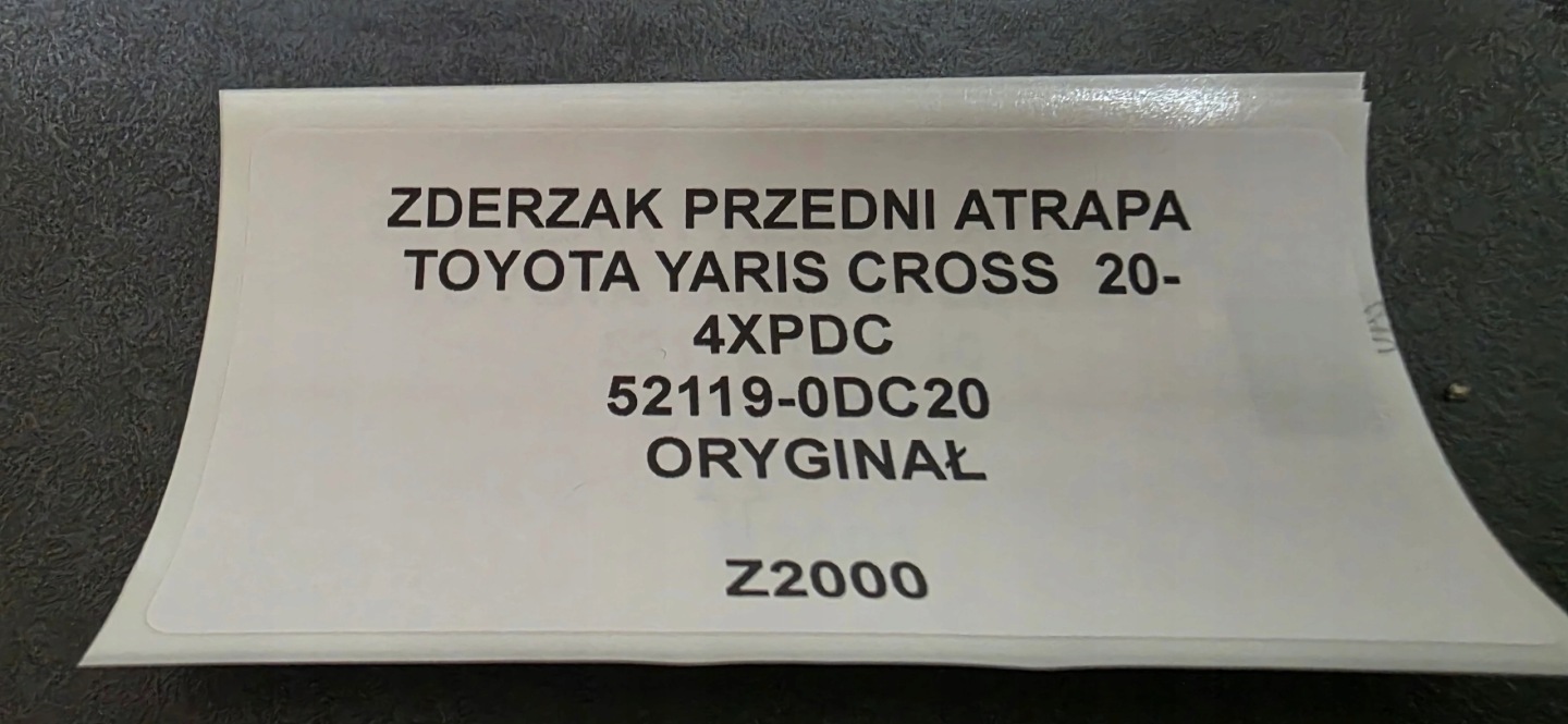 front bumper grille TOYOTA YARIS CROSS 20- 4XPDC original 52119-0DC20