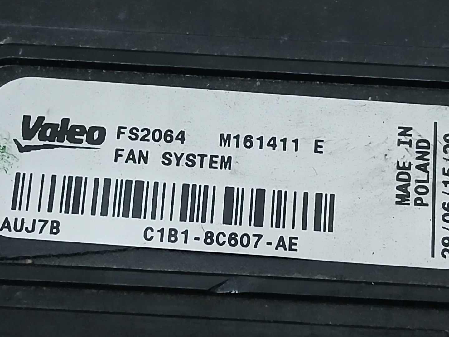 ventilátor chladiče FORD FIESTA MK7 08- C1B1-8C607-AE