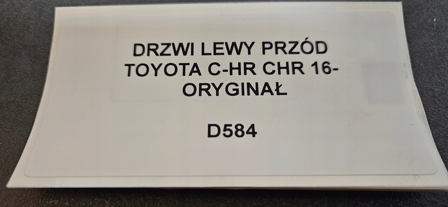 door left front TOYOTA C-HR CHR 16- original
