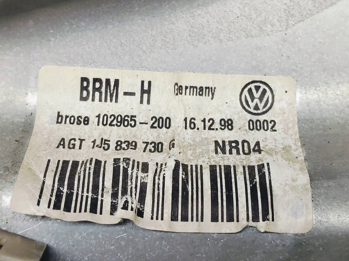 mechanism windows electrical right rear part Volkswagen Bora 1.9 TDI 1J5839756A