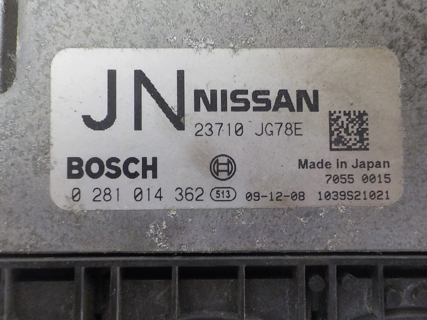NISSAN X-TRAIL (T31) computer control unit 23710JG78E 0281014362