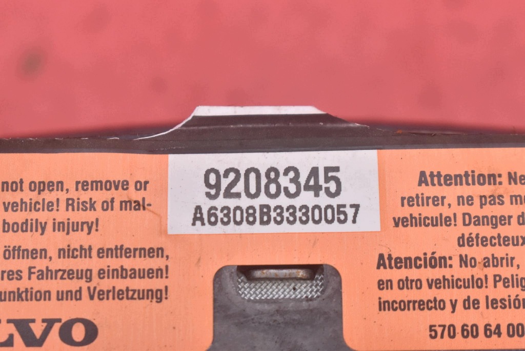 airbag driver´s 9208345 VOLVO S60 1 and 00-04
