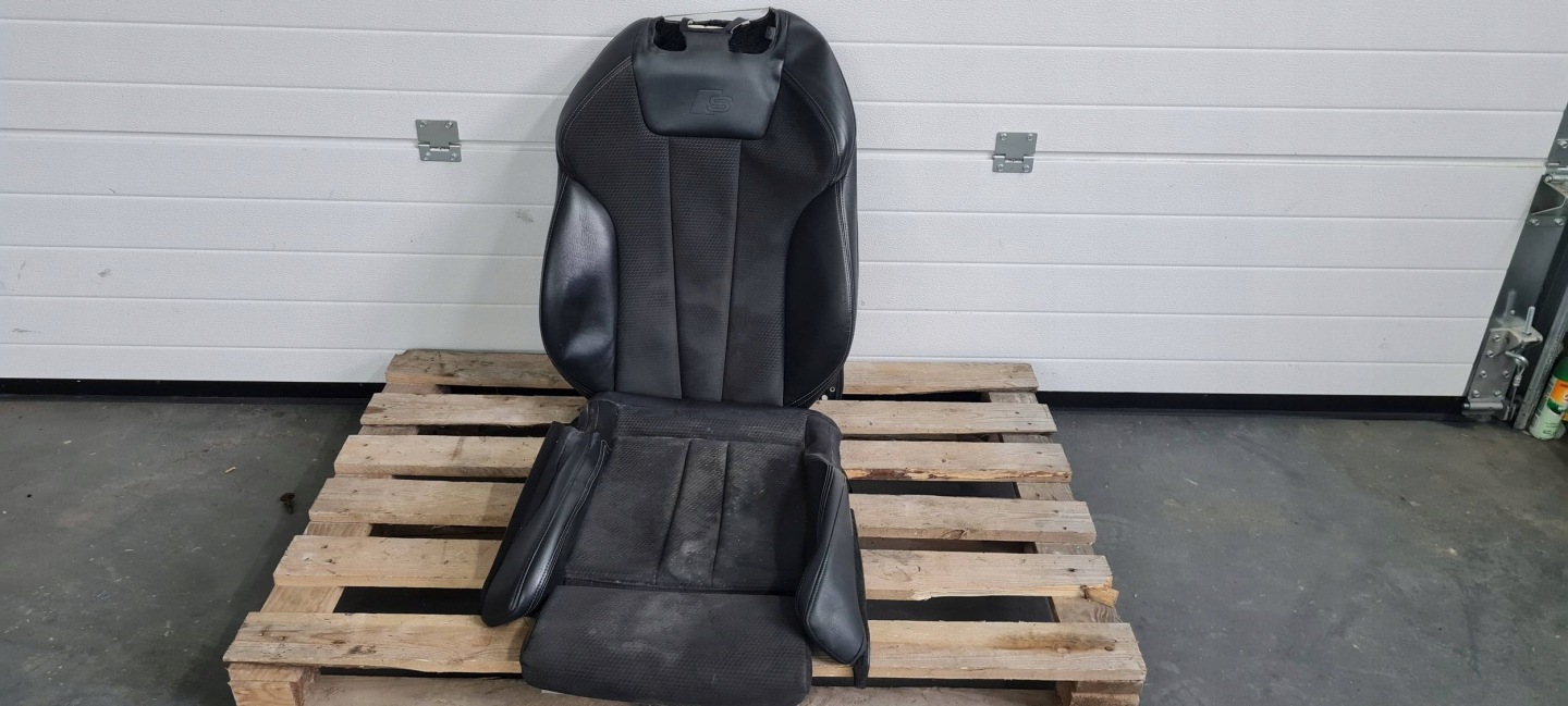 A4 B9 8W side seat SLINE MATERIAL right leather semi leather ALCANTARA