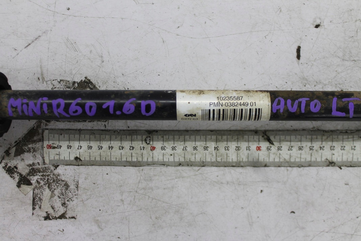 semi-axis left rear part 0382449 MINI R60 1.6D 10-16