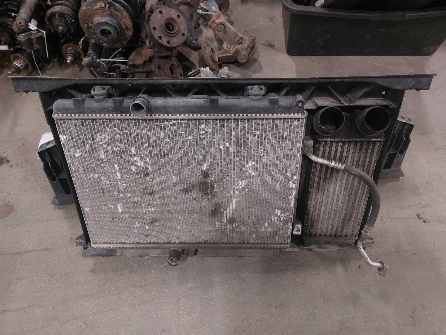 support panel for radiators pillar iron + KOMPLET of radiators CITROEN C4 and 1.6 THP