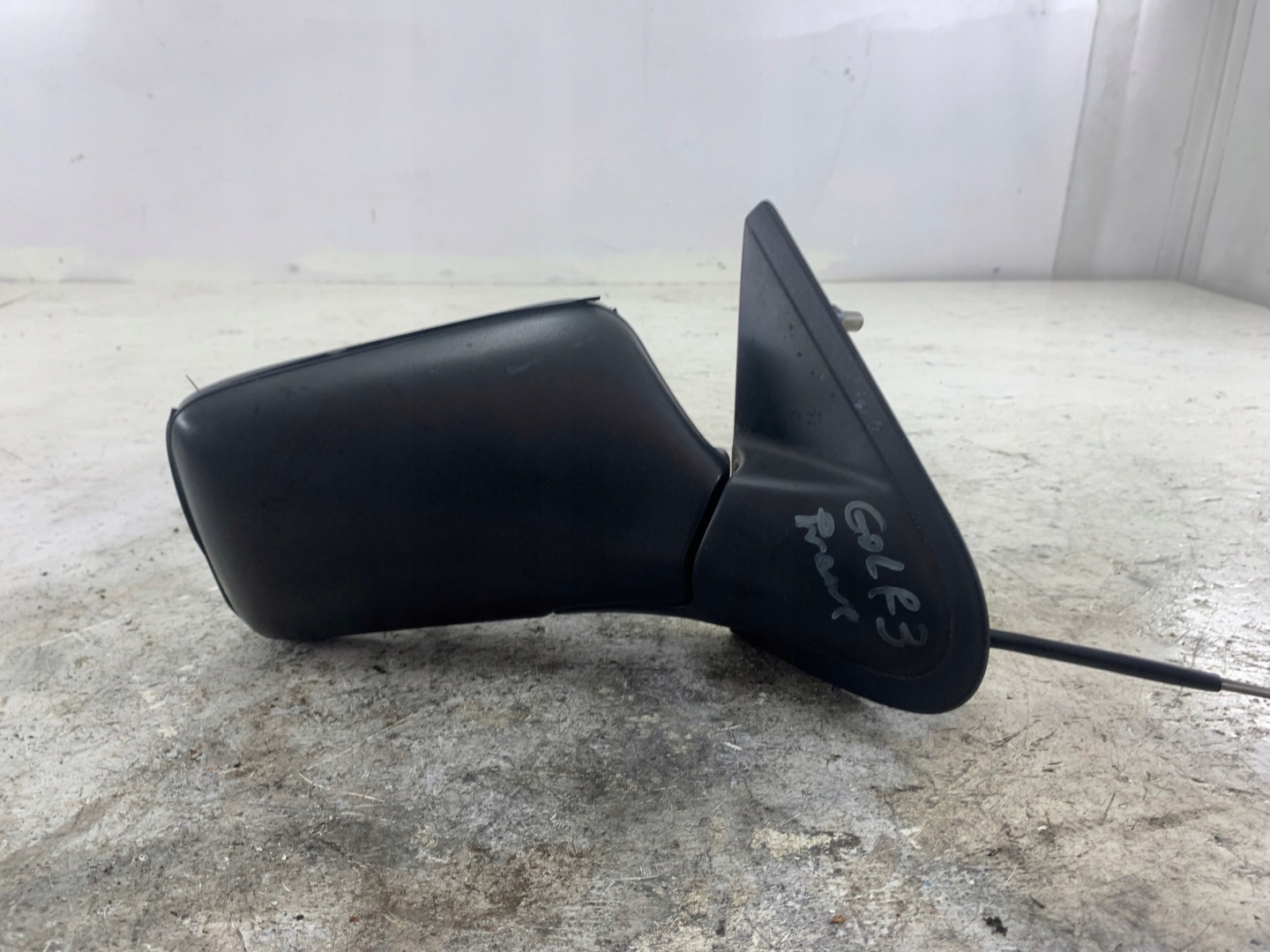 VW GOLF III mirror right manually black,
