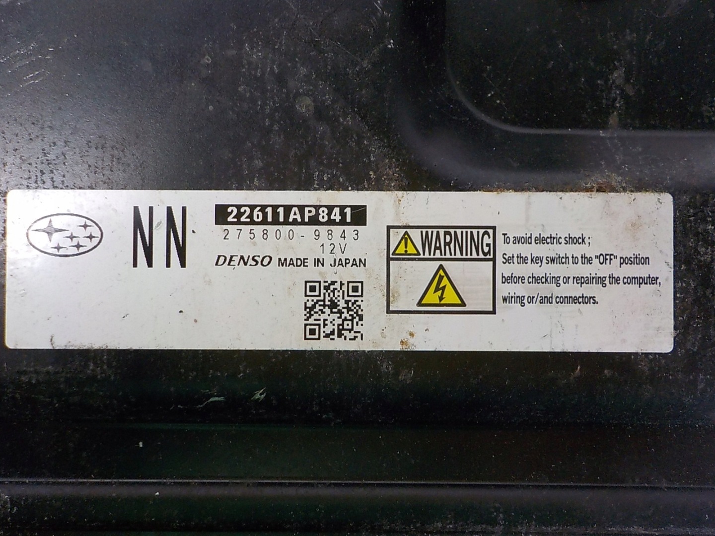 SUBARU LEGACY IV computer control unit 275800-9843 22611AP841 NN