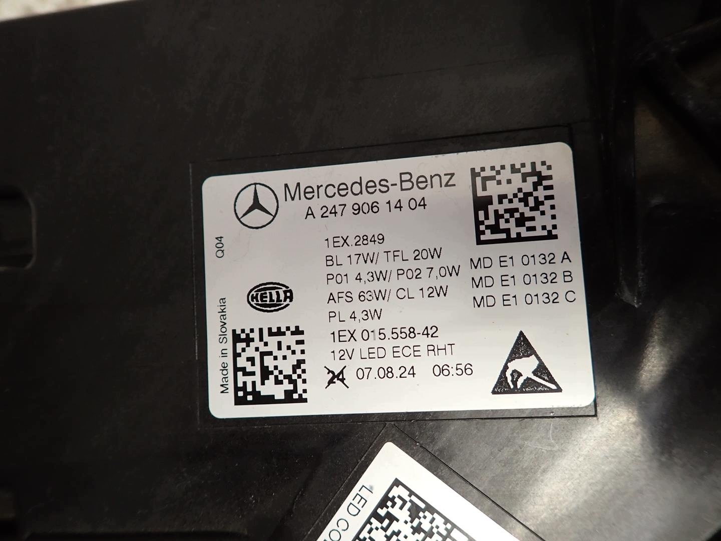 light front right MERCEDES B-class W247 LIFT 2022- FULL LED A2479061404
