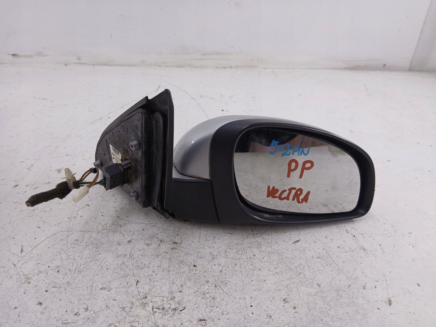 OPEL VECTRA C SIGNUM mirror right 7 PIN 5+2 PIN silver