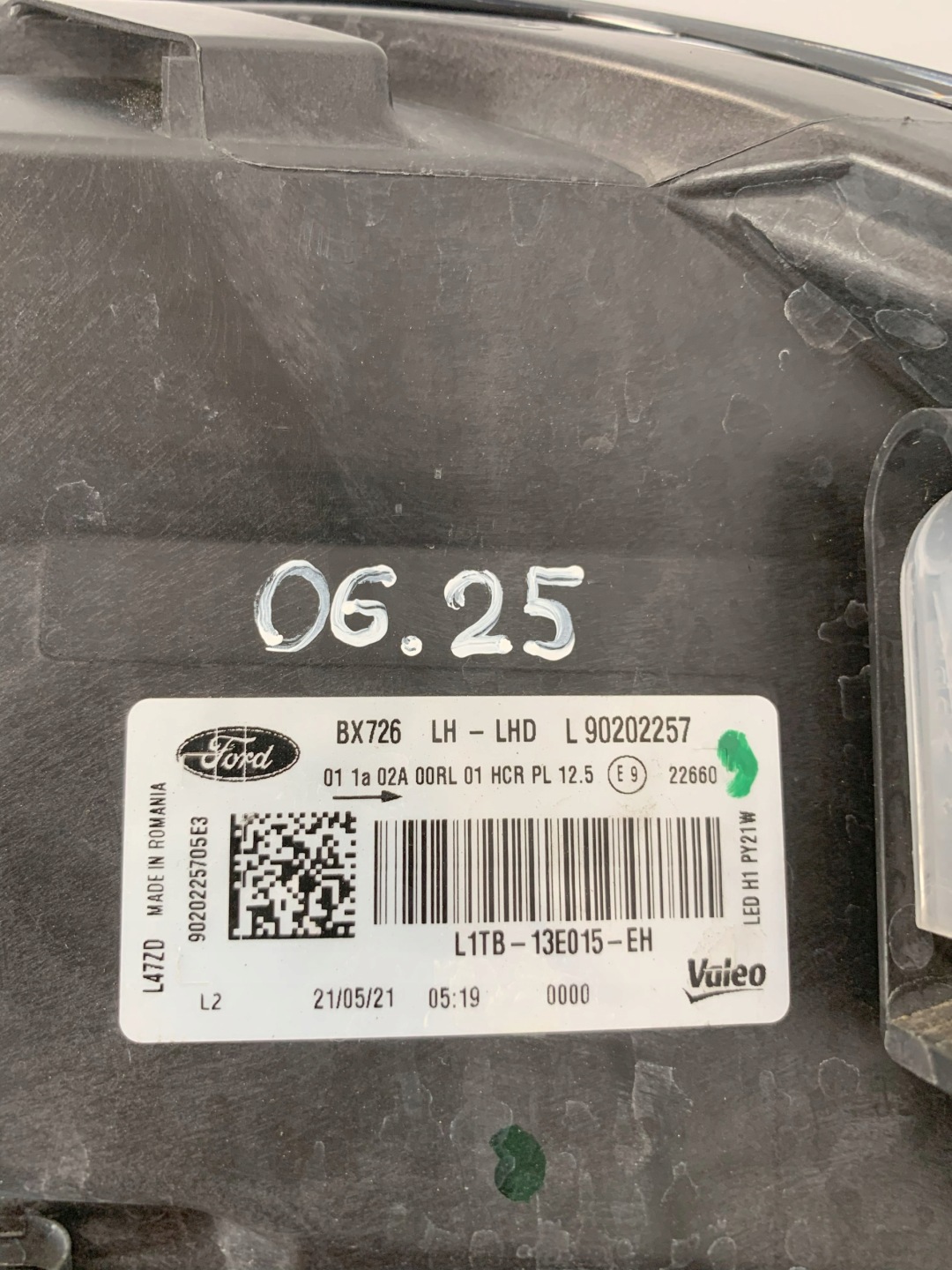 Reflektor left Ford Puma 2 II 19r LED 2019 L1TB-13E015-EH 06.25