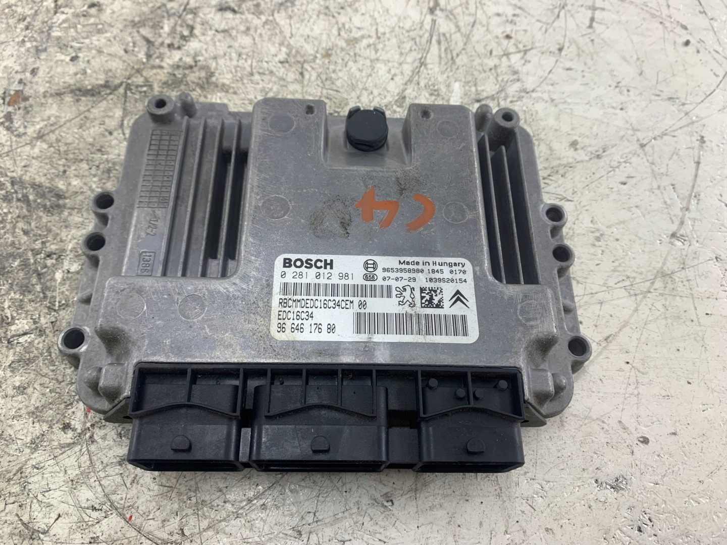 CITROEN C4 e 1.6 HDI centralina motore 9664617680