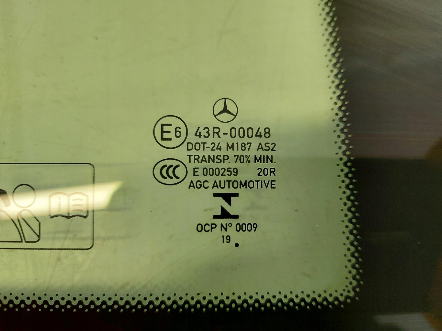 MERCEDES W205 COUPE window left right rear part rear