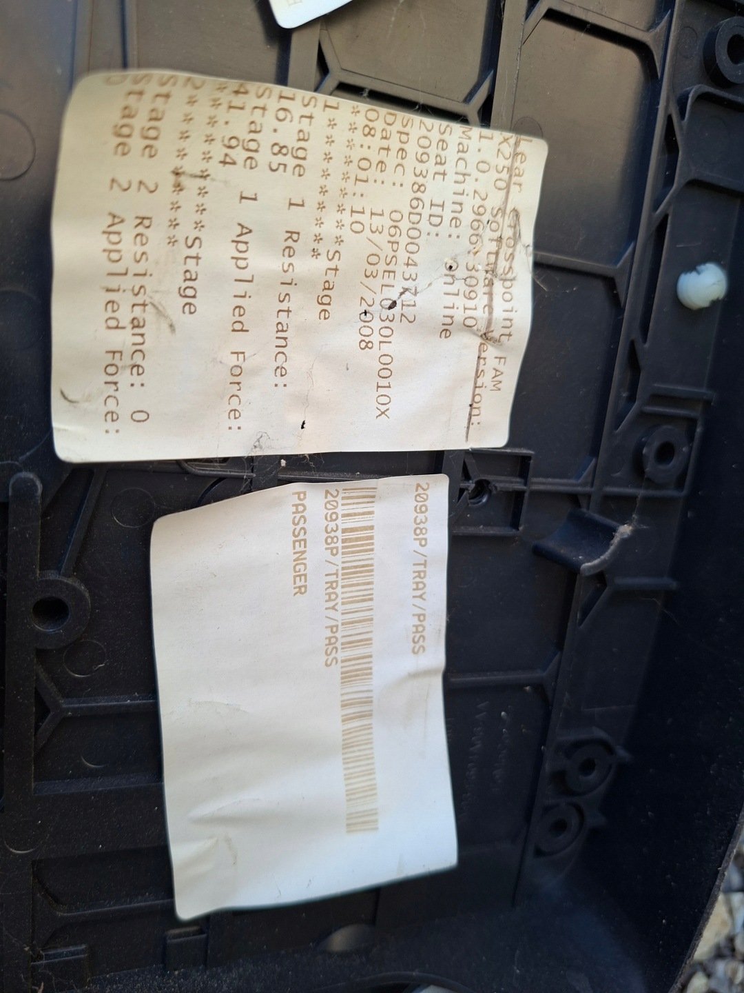 seat front left front JAGUAR XF X250 jasna leather