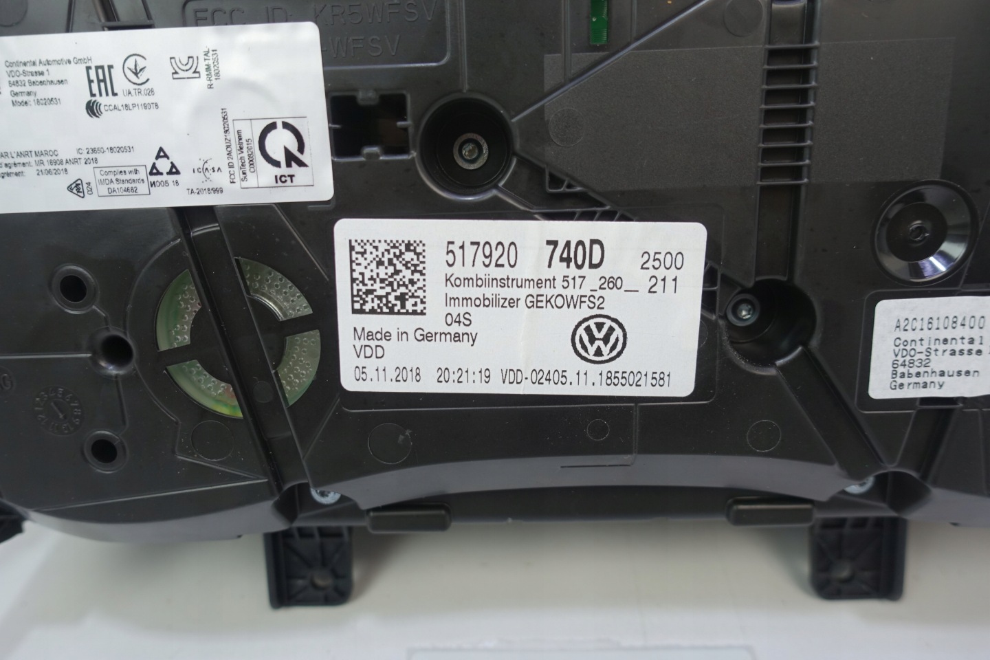 dials dials VW GOLF VII 7 5G 60862KM 5G1920740D
