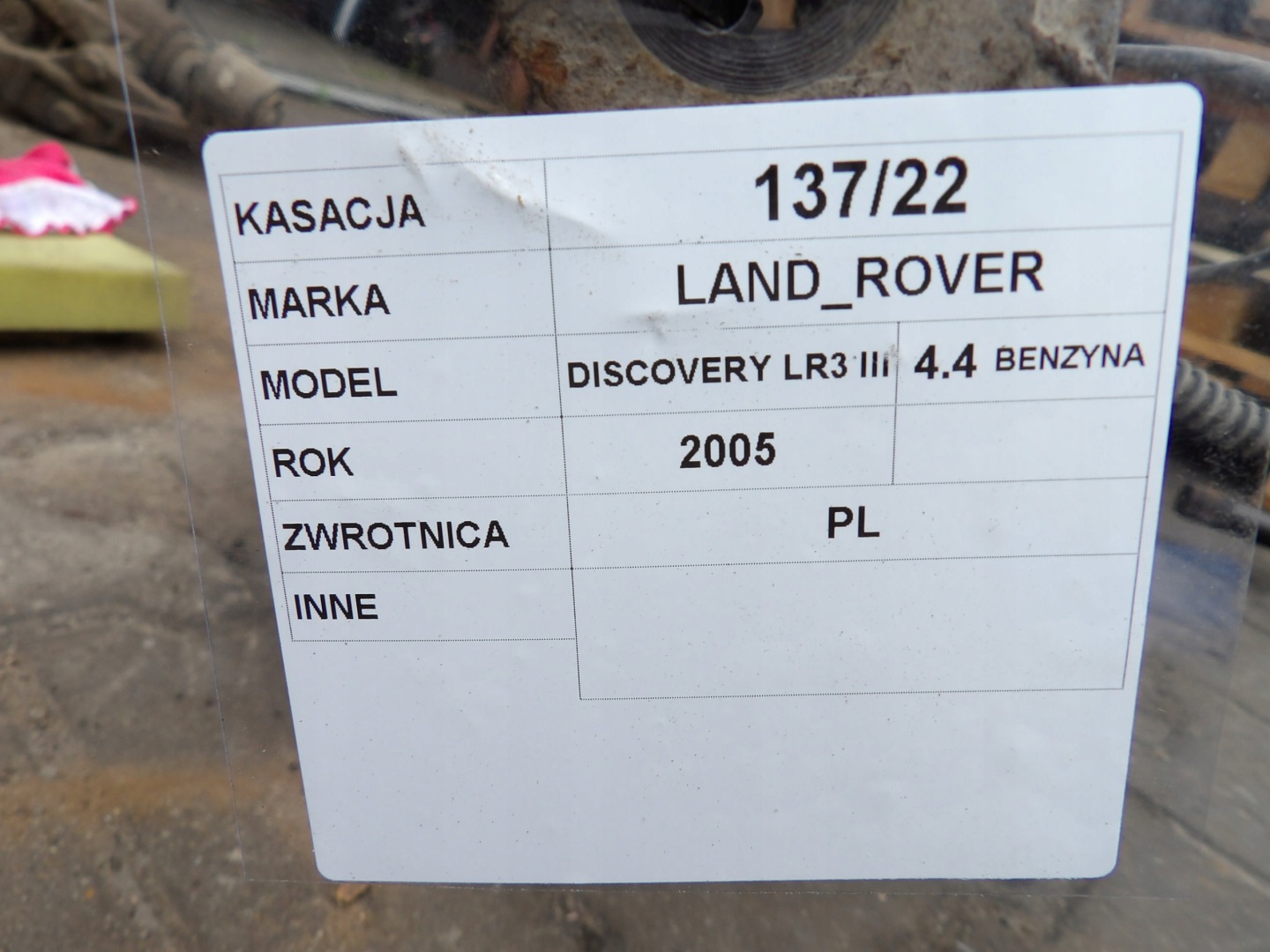 swing front left Land Rover Discovery III