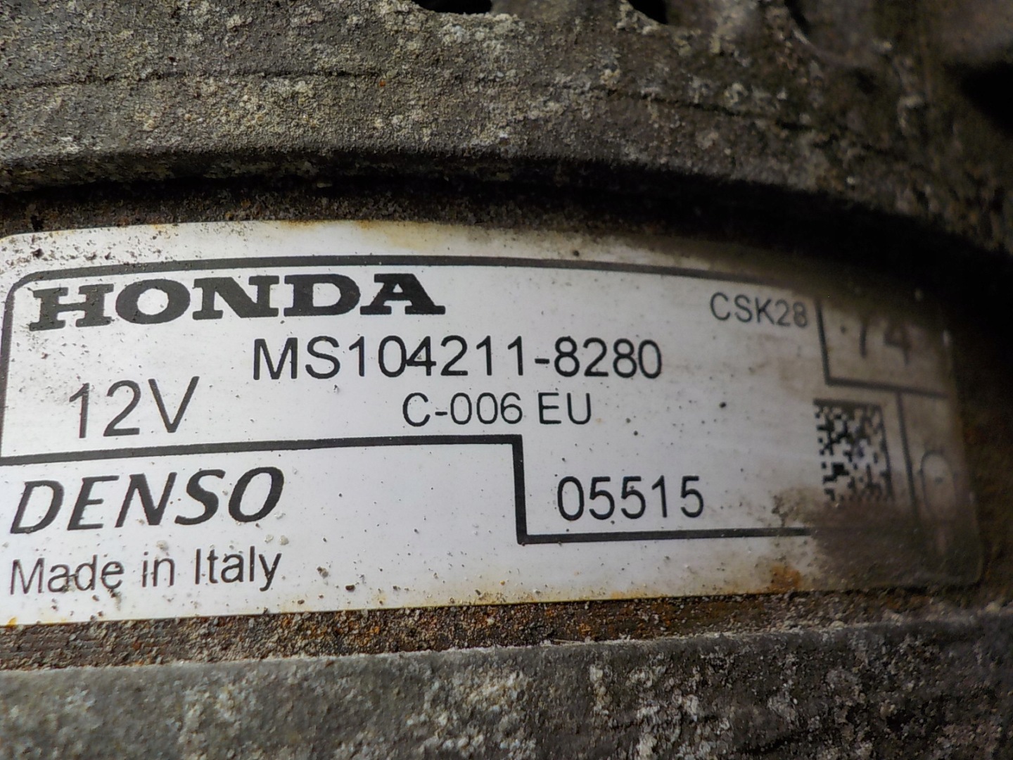 HONDA CIVIC IX 1.6 I DTEC ORG ALTERNATOR 104211-8280