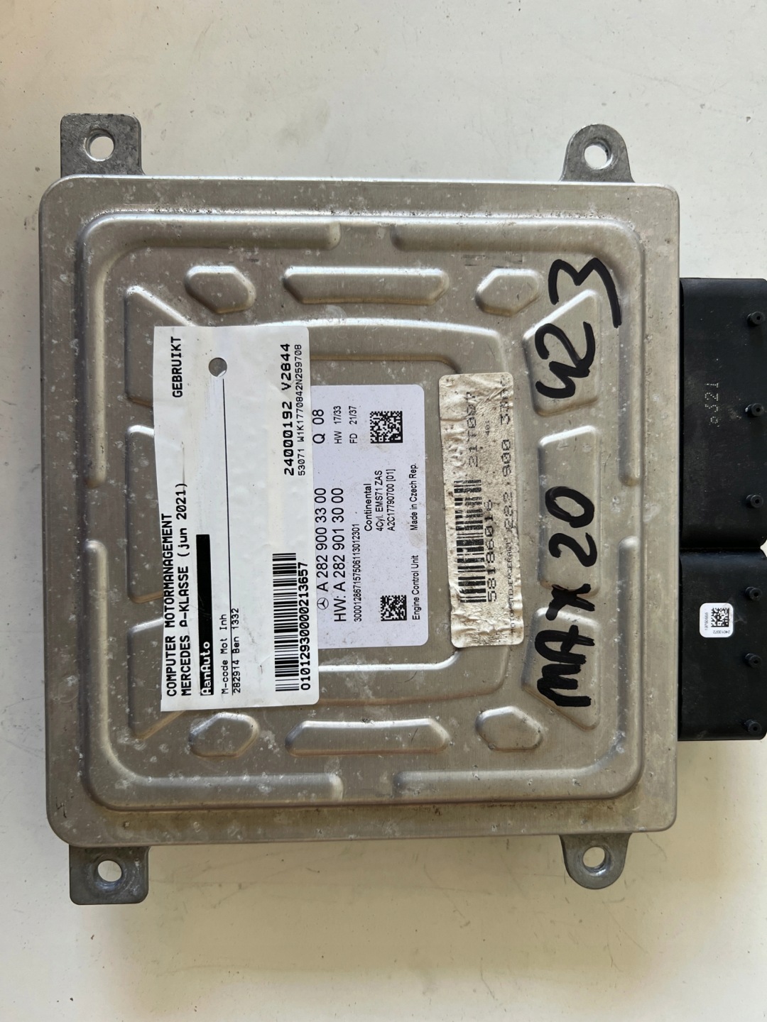 MERCEDES A KLASA 1.3 control unit A2829003300 A2829013000 A2C17790700