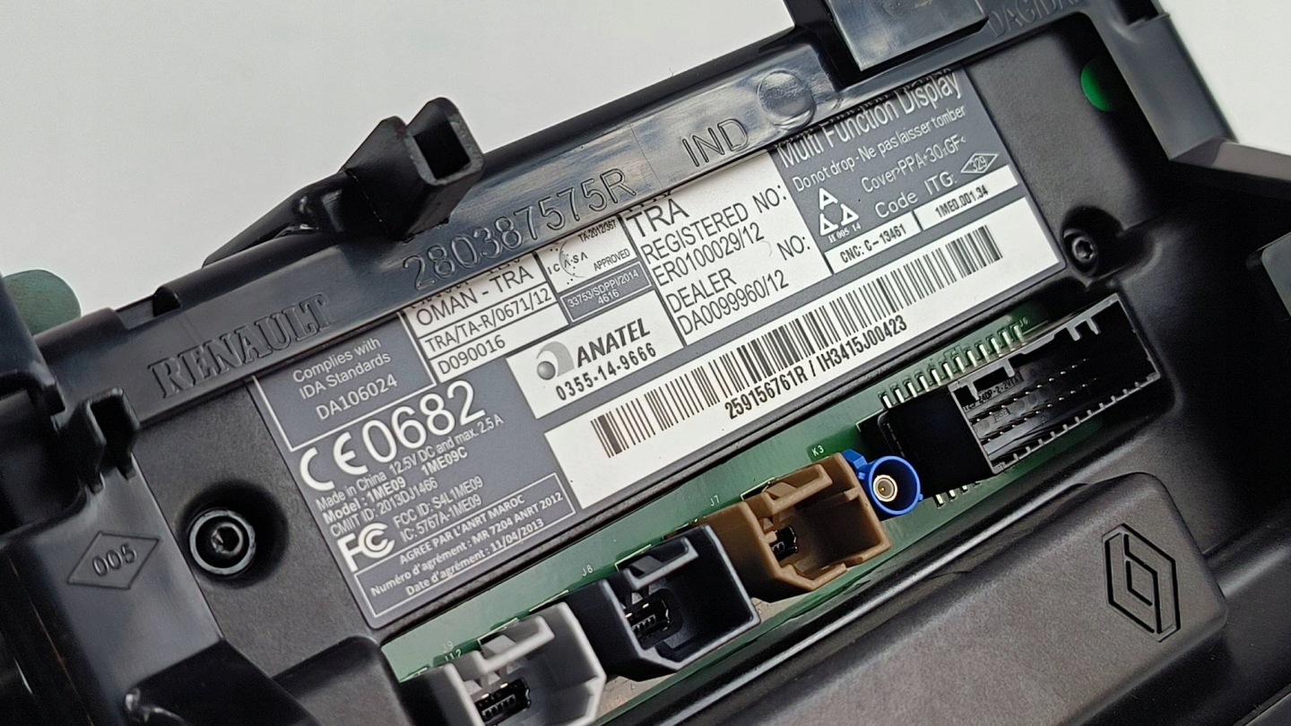 Bildschirm, PANEL 280387575R RENAULT CAPTUR und