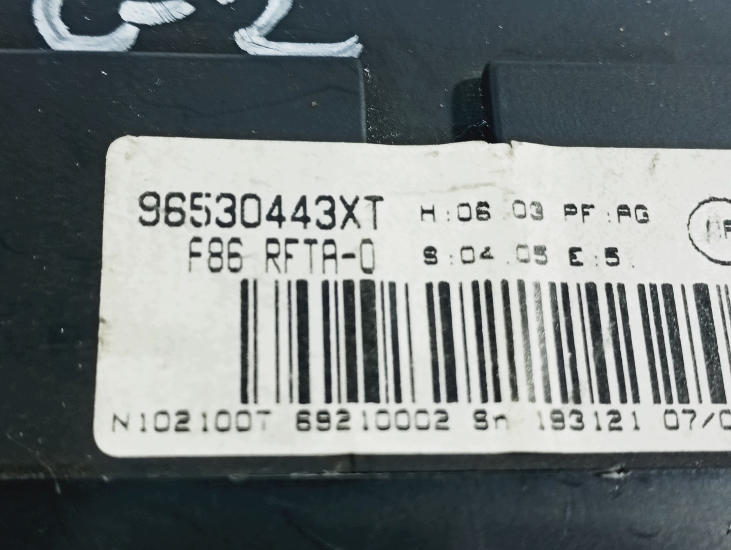Interrupteur Bouton Unite commande clima OE 96530443XT Citroen C2 03-17
