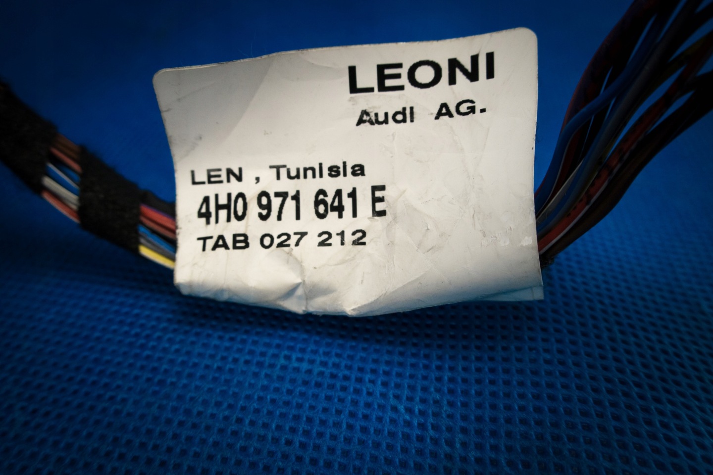 Câblage Console Moyen Audi A8 S8 4H 4H0971641E