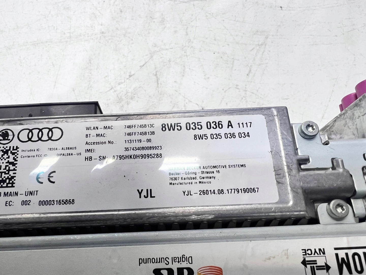 JEDNOSTKA MMI card reader SD AUDI Q5 FY A4 B9 8W5035036A