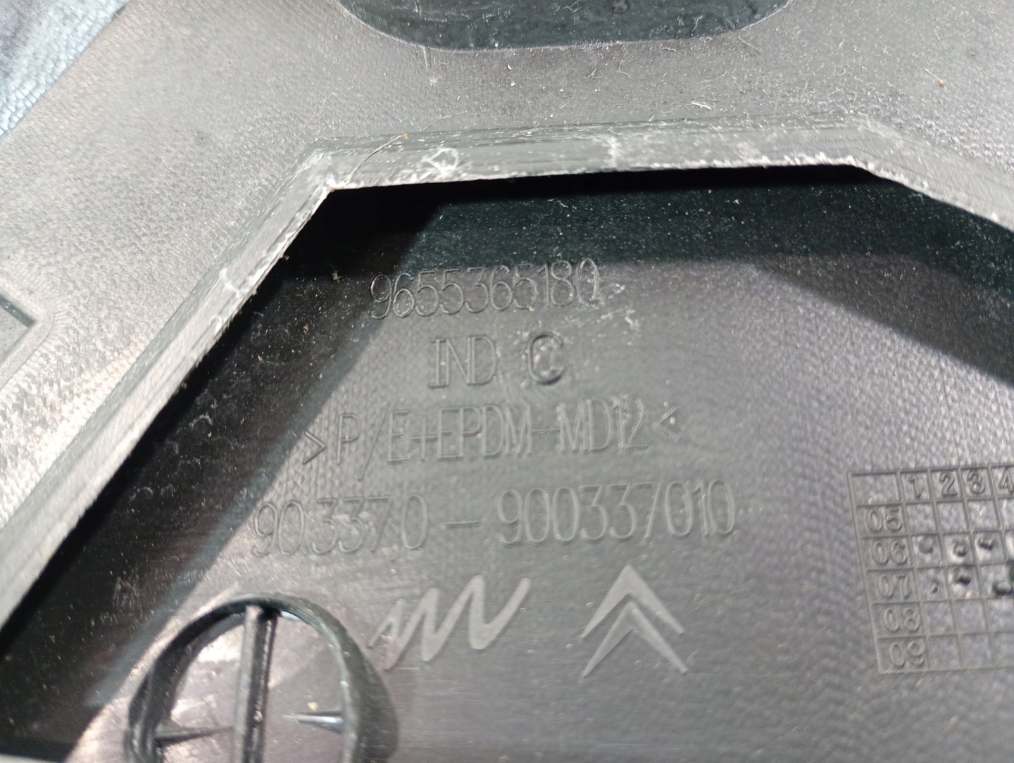 Citroen C4 Picasso 06-13 moulding cap bonnets OE 9655365180