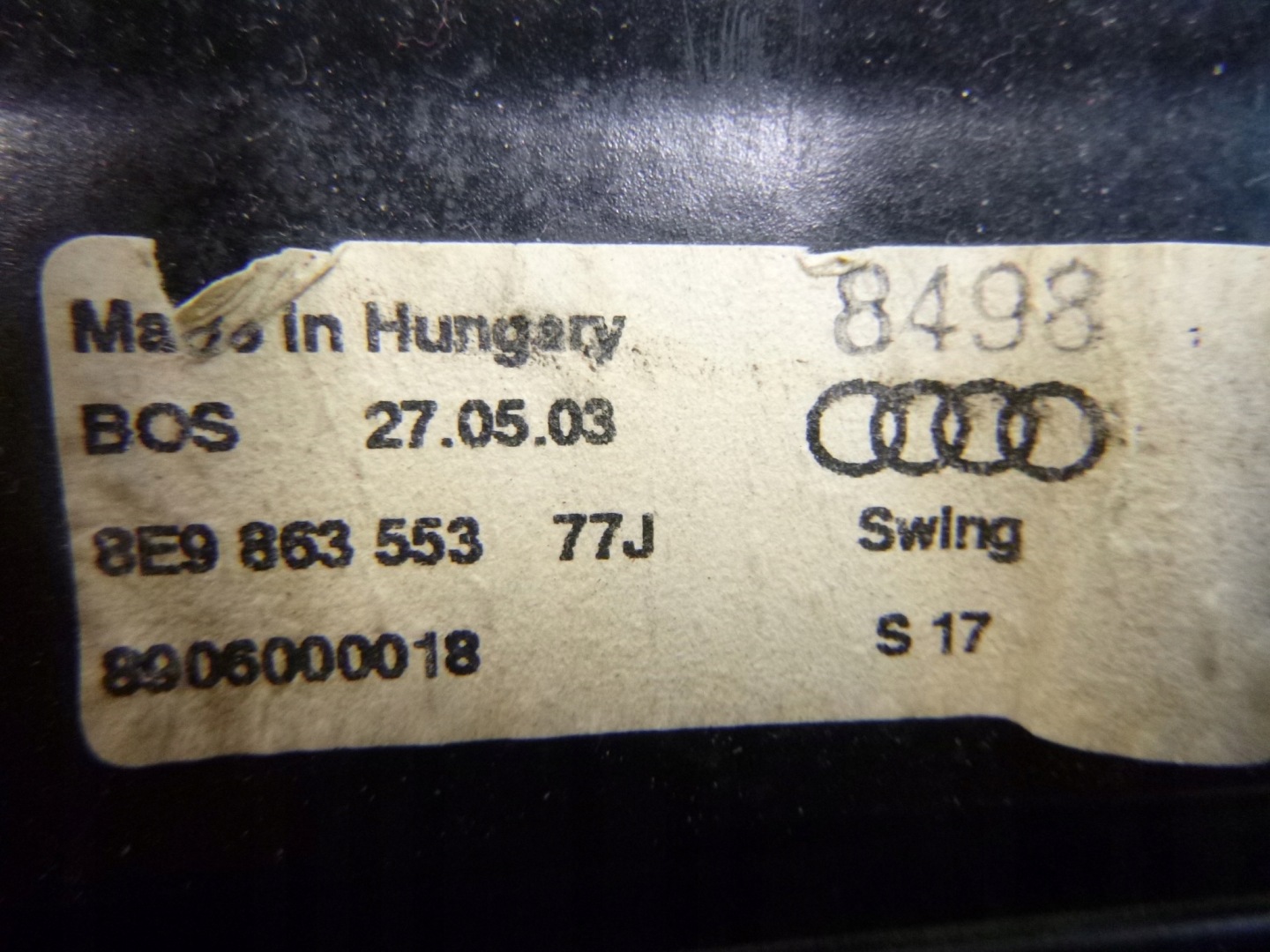 blinds net boot Audi A4 B6 Kombi Avant 2003r.