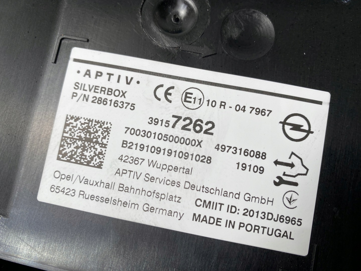 OPEL ASTRA K 15-21 modulo RADIA SILVERBOX 39157262 OE