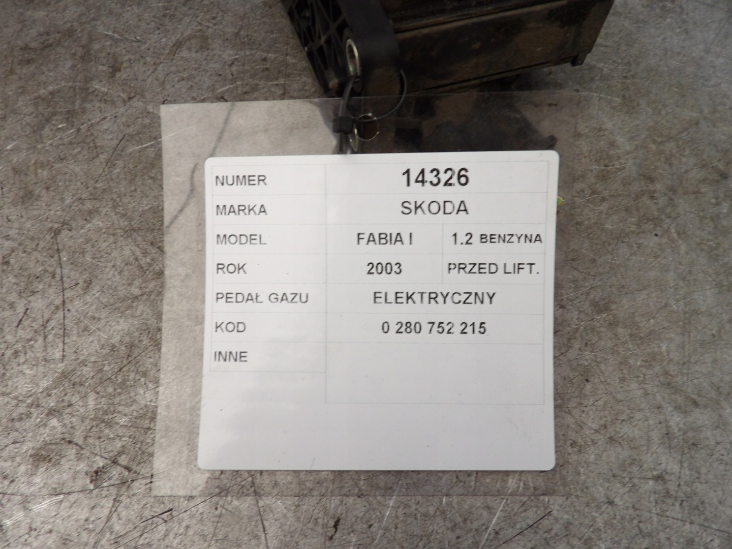 Skoda Fabia and electrical accelerator pedal