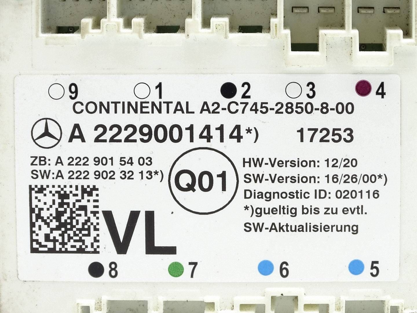 module control unit door left front MERCEDES C W205 A2229001414