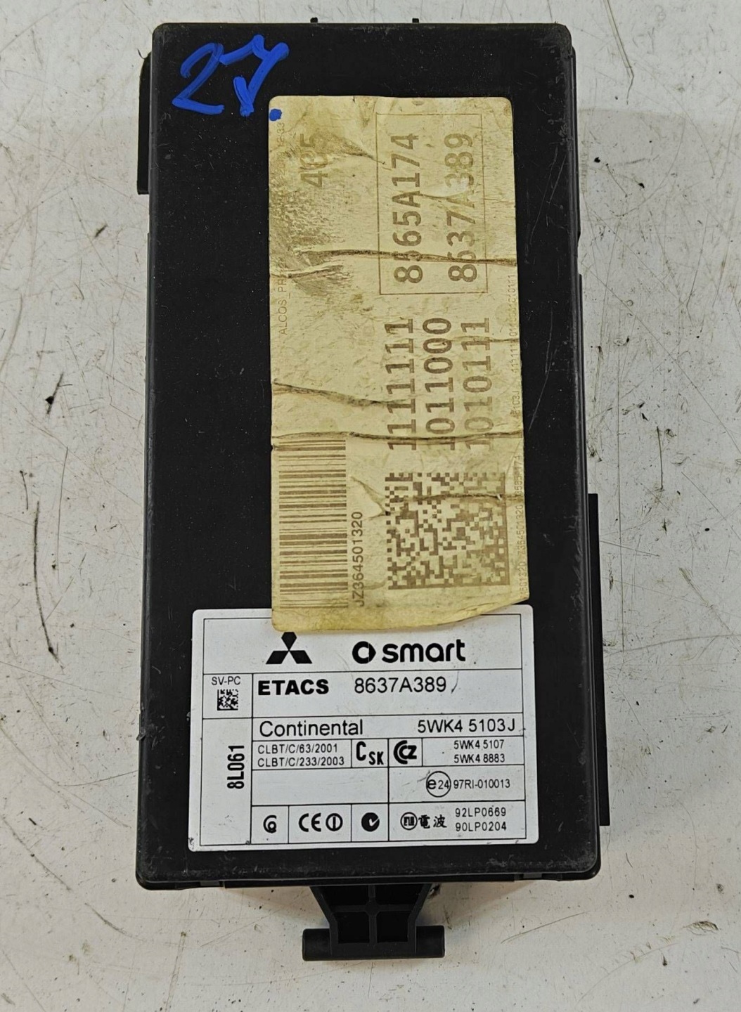 Mitsubishi Colt Smart 8637a389 computer module control unit