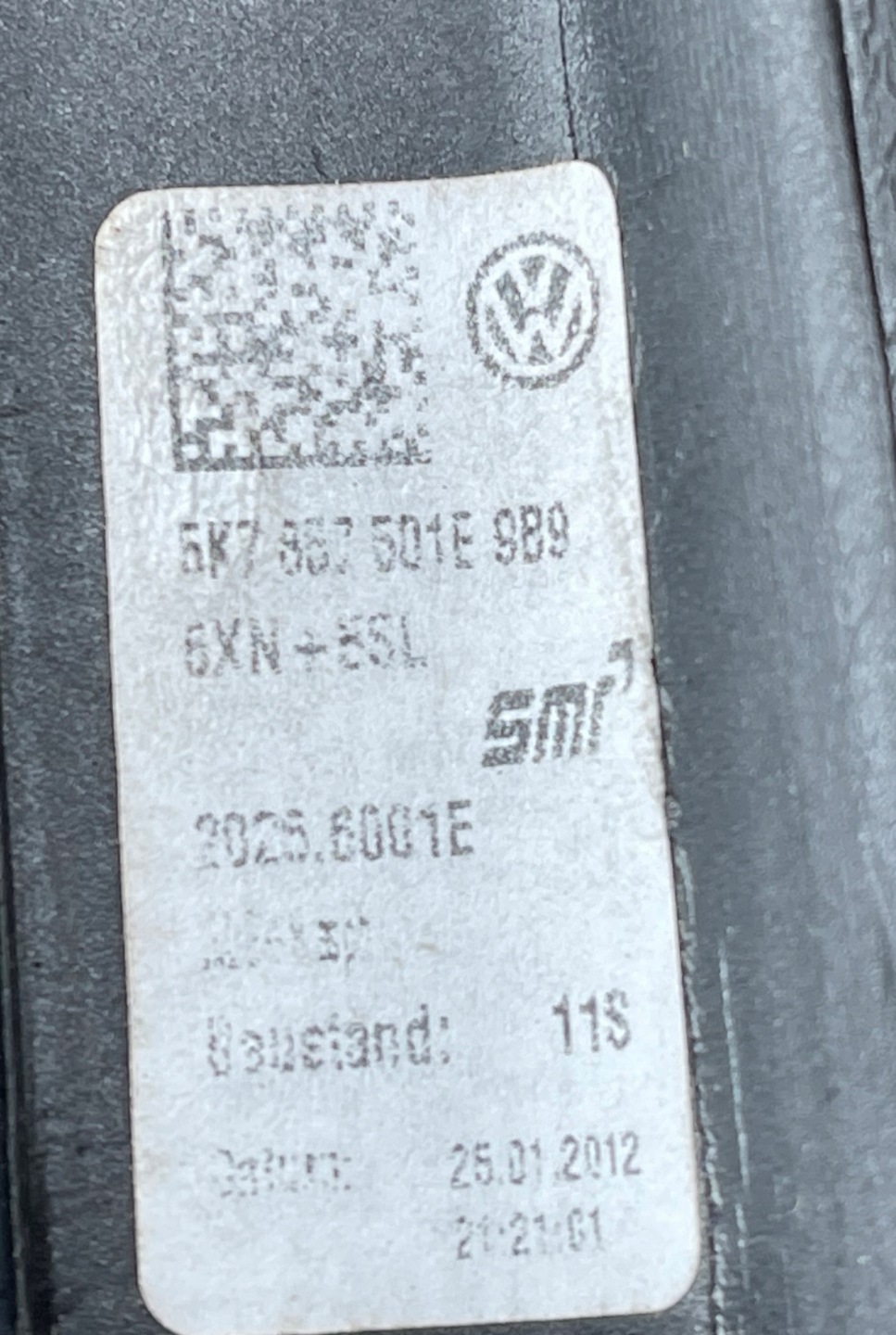 VW GOLF VI CABRIO mirror left exterior 6 PIN 5K7857501E