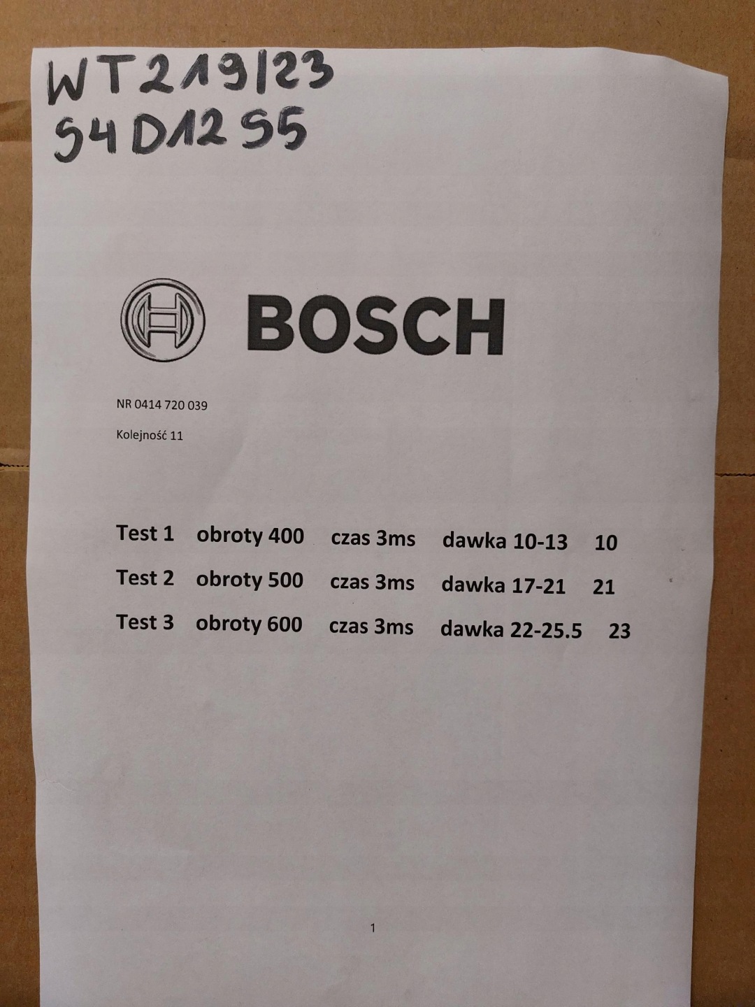 Pumpedüse VW 1.9TDI BOSCH 0414720039